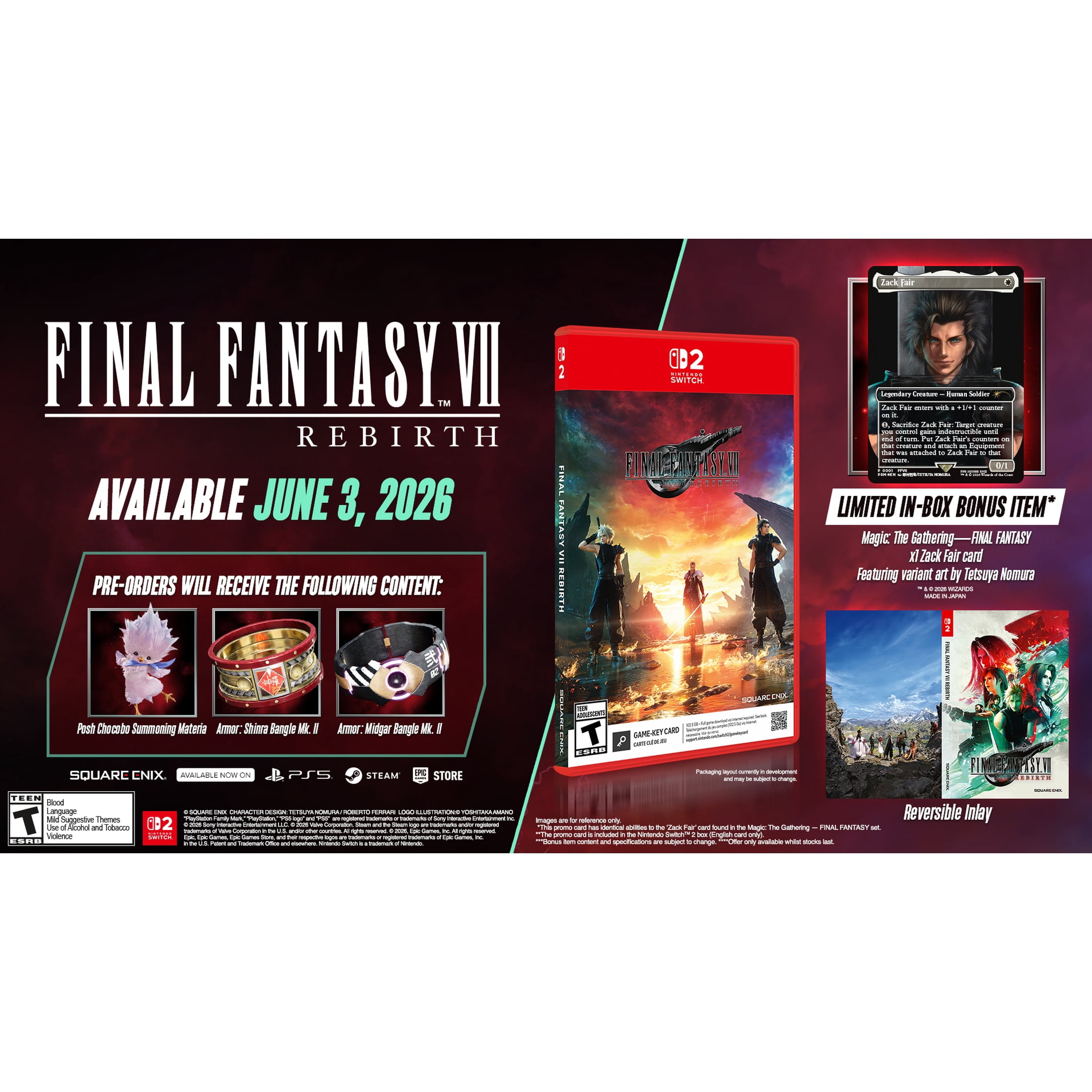 Final Fantasy VII Rebirth - Nintendo Switch 2 Game - Walmart.com