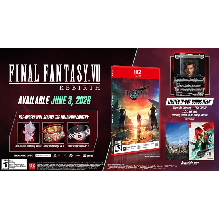 Final Fantasy VII Rebirth - Nintendo Switch 2 Game - Walmart.com