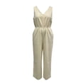thumbnail image 1 of Vestido Ocean Pacific para Mujer Tipo Lino Jumpsuit, Cuello V con Bolsas Laterales Beige Talla EG, 1 of 4