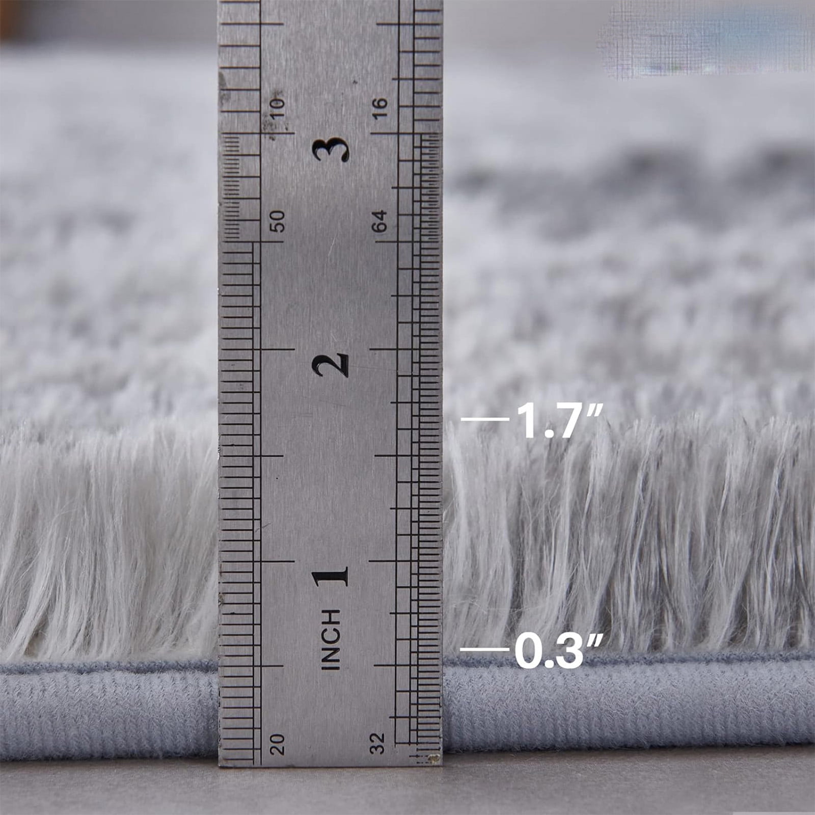 SUSUZI 5' x 7' Shaggy Area Rug, 2" Thick Ultra Plush Fluffy Carpet with Non-Slip PVC Backing, Gray Modern Soft Rug for Bedroom Living Room Kids Room