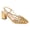 Gold, variant on XYD Women Trendy Caged Toe Sandals Strappy Slingback Chunky Low Heels Cutout Slip On Shoes Party Event Daily Size 5 White