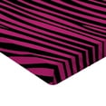 thumbnail image 2 of Ambesonne Pink Zebra Fitted Sheet, Animal Boho, Full Size, Hot Pink Black, 2 of 3