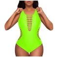 thumbnail image 1 of Maillot de Bain pour Femmes - "Bikini Chic à Col Ouvert avec Bretelles Colorées, Design Triangle", 1 of 5