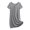 Gray, variant on BRGZLK Women's Summer Casual Fashion Solid Color Crew Neck Short Sleeve Mini Dress Nightgown