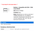thumbnail image 2 of Radiator - Compatible with 2004 - 2006 RX330 2005, 2 of 2