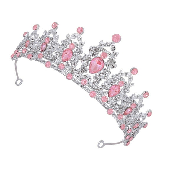WHAMVOX Princess Crown for Women - Rhinestone Tiara Queen Crown Tiaras Bridal Headpiece for Weddings Quinceaneras Party Pink