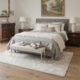 thumbnail image 2 of DEORAB 5x7 Area Rugs Floral Print Pattern Low Pile Lightweight Machine Washable Non Slip for Living Room, Bedroom, Home Decor,White, 2 of 6