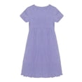 thumbnail image 5 of WTXUE Plus Size Dresses, A-Line Short Sleeve Vestidos Casuales Para Mujer V-Neck, Summer Dress Flowy Casual Skinny Ruffle Dresses Solid Mid-Length Flowy Dresses Women's Plus, Purple Size XL, 5 of 7