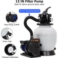 thumbnail image 5 of Telyswee 13" Sand Filter Pump - 2Lb Filter Ball, 3434GPH 3/4HP Pool Sand Filter for Above Ground and Inground Pool Up to 8500 Gallons, with 6-Way Multi-Port Valve & Strainer Basket, 5 of 8