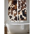 thumbnail image 5 of Cow Patterned Sheer Curtains 63 Inch Length 2 Panels Set, Vintage Farmhouse Abstract Country Western Voile Window Treatment Rod Pocket Curtains Sheers Drapes for Bedroom/Living Room/Kitchen 52x"63"x2, 5 of 7