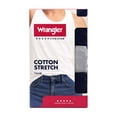 thumbnail image 2 of Wrangler Men’s Cotton Stretch Tank Top, Medium, Navy/Light Gray Heather/Black, 6-Pack, 2 of 7