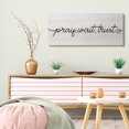 thumbnail image 2 of Stupell Industries Pray Wait & Trust Phrase Soft Fluid Typography Inspirational Painting Gallery Wrapped Canvas Art Print Wall Art, 17 x 40, 2 of 6