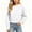 White, variant on Womens Crewneck Cropped Sweatshirts Long Sleeve Pullover Tops with Pocket,Solid Color Pullover Top,Ladies Oversized Sweater Black L