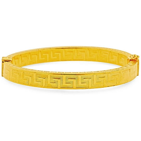 Dolce Vita 18kt Gold-Tone Greek Key Bangle, 7.5