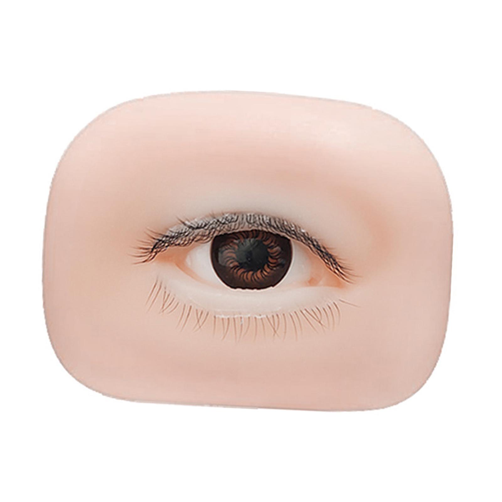 Serenable 5D Silicone Eye Model Practice Three Layer Upper Eyelash Practice Model Professional for Eyelash Extension for Artists Salon Right Eye