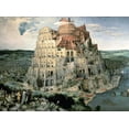 thumbnail image 2 of Bruegel, Pieter the Elder 18x14 White Modern Wood Framed Museum Art Print Titled - Tower of Babel, 2 of 4