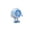 Blue, variant on Cartoon Soccer Ball Handheld Fan with Rechargeable Battery LED Lighting and Skateboard Base for Desk or Outdoor Use USB Charging Portable Design
