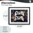 thumbnail image 4 of Stupell Industries Contemporary Joystick Journeys with Paint Splatter Black Framed Print Under Glass, 21 x 17, by Lazar Studio, 4 of 8