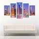 thumbnail image 2 of Juego de Cuadros Decorativos, Skyline de Dubai Marina, Estilo Moderno y Vibrante, 5 Piezas, Ideal para Oficina y Sala, 150x80cm, 2 of 5