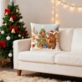 thumbnail image 5 of TanSiDing Christmas Pillow Covers, Festive Holiday Decorative Throw Pillowcases, Soft Linen Couch Sofa Bed Accent Pillows for Home Decor 45*45cm, 5 of 6