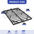 thumbnail image 3 of Uforic Full Size Floating Bed Frame with LED Lights and Charging Station, Easy Assembly Heavy Duty Metal Platform Bed, No Box Spring Required (Black), 3 of 8