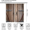 thumbnail image 2 of Vintage Wood Door Curtains Rustic Farmhouse Barn Door Rustic Theme Pattern Blackout Curtains Vintage Cottage Living Room Printed Curtains 42x54 Inches 2 Panels, 2 of 6