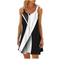 thumbnail image 2 of Ovzne Robes d'Été pour Femmes 2025 Robe Mode Femme Robe Décontractée Imprimée Sans Manches Robe de Printemps Imprimée Liquidation, 2 of 5