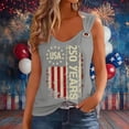 thumbnail image 2 of haizhen 4th of July Tank Tops for Women Dressy Casual V Neck 250 Years Patriotic Shirts for Women 250th Anniversary USA Shirt Sleeveless Summer Outfits Womens Graphic Tees Light Gray, L, 2 of 6