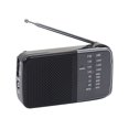 thumbnail image 1 of Radio portátil de onda corta AM FM Radio pequeña retro vintage Radio portátil a batería para el hogar Estilo antena Negro, 1 of 10