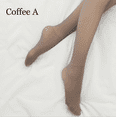 thumbnail image 4 of Women Slimming Leggings Thick Flawless Legs Fake Translucent Warm Fleece Pantyhose (Black, Whole Whole Pantyhose, 4 of 6