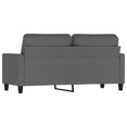 thumbnail image 3 of vidaXL Sofa 2 Places Gris Foncé 140 cm Tissu, 3 of 5