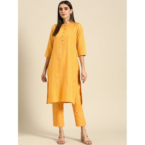 Anouk By Myntra Kurti Set For Women Indian Style Mandarin Collar