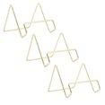 thumbnail image 5 of DEWIN Soporte de Placa de Alambre, Soporte de Placa de Alambre Resistente al óxido con diseño geométrico Elegante Simple Dorado, Pantalla de Caballete, 3 Piezas, 5 of 5