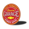 thumbnail image 4 of Camaro Garage Always Open, Garage Wall Decor, Father's Day Sign, Popular Car Aluminum Metal Decor Sign - 12" Round, 4 of 4