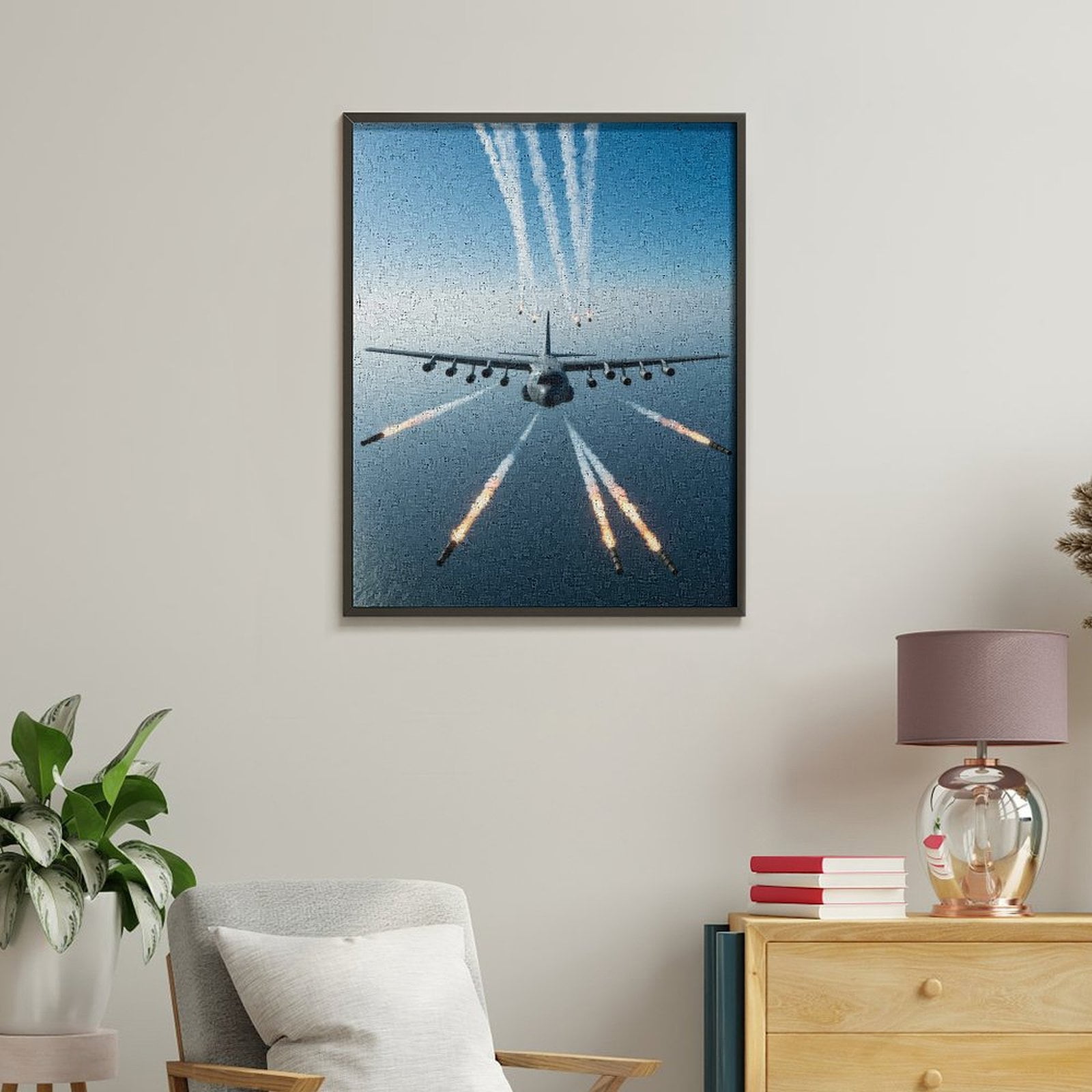 Paint by Numbers Kit for Adults, Military Aircraft in Flight Maneuver Paint by Numbers, Easy Paint by Numbers Kit for Adults Beginner, DIY Adult Paint by Number Kits on Canvas, Home Decor