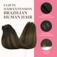 thumbnail image 3 of Extensiones de cabello humano real natural con clip para mujeres, extensiones de cabello Remy de 14 pulgadas, 5,29 oz (, 3 of 5