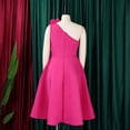 thumbnail image 6 of AURA Plus Size Women Off Shoulder High Waist Pleated A Line Midi Banquet Party Dress, 6 of 9