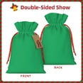 thumbnail image 2 of Xecao Forestgreen Print Burlap Gift Bags with Drawstring and Gift Tags, Gift Bags, Burlap Bags, Jute Bags for Party, Christmas, DIY Craft Bags-Small, 2 of 9