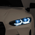 thumbnail image 3 of 12V kids ride on car、parental remote control、3 speeds、LED lights、Bluetooth、USB、white, 3 of 9