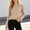 Khaki, variant on Women's Ruffle Sweaters Casual Tops Long Sleeve Crew Neck Pullover Fall Winter Fashion Comfy Soft Shirts Loungewear Outdoor Knitwear Blouses