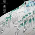 thumbnail image 4 of Cortina de ducha YONGSHENG tela floral tropical hojas verdes impermeable Lavable a máquina, 4 of 5