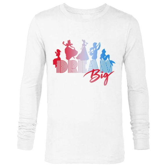 Disney Princess Silhouettes Dream Big - Long Sleeve T-Shirt for Men - Customized-White