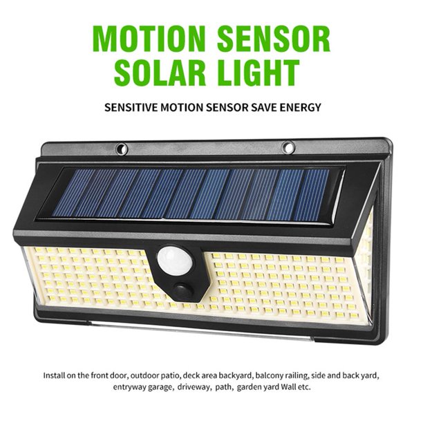 Lámpara Luz Solar potente con Sensor de movimiento focos de 1200LM