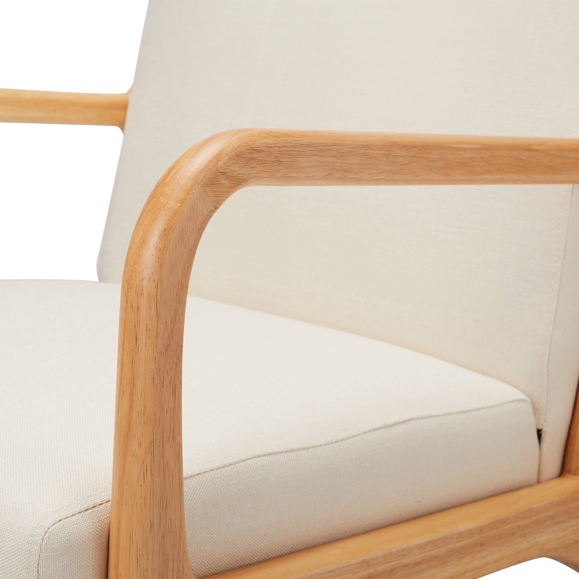 Jomeed Oak Wood Frame Mid Century Modern Accent Chair for Living Room - image 2 of 6