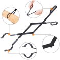 thumbnail image 5 of Pinzas para chimenea de agarre fuerte, pinza para leña resistente con acabado resistente a la oxidación, diseño plegable para un almacenamiento cómodo, distancia segura del fuego, color negro, 66 cm,, 5 of 5