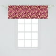 thumbnail image 2 of Ambesonne Popcorn Window Valance, Movie Night Theatre Treats, 54" X 18", Dark Magenta Mustard, 2 of 3