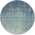 thumbnail image 2 of Nourison Passion Contemporary Navy/Light Blue 5'3" x round Area Rug, (5 Round), 2 of 8