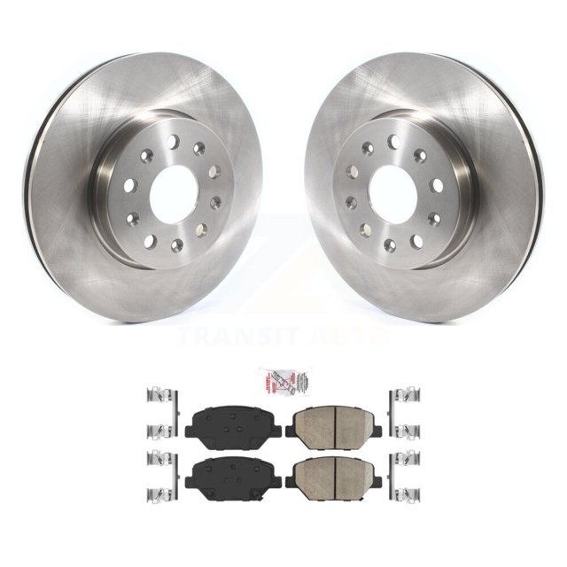 Transit Auto Front Disc Brake Rotors and Ceramic Pads Kit for Car Chevrolet Camaro Without Brembo Calipers K8A-103911