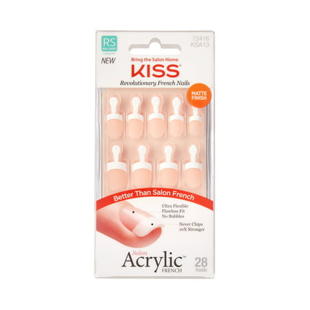 KISS Salon Acrylic French Nail Kit - Fame Game - Walmart.com