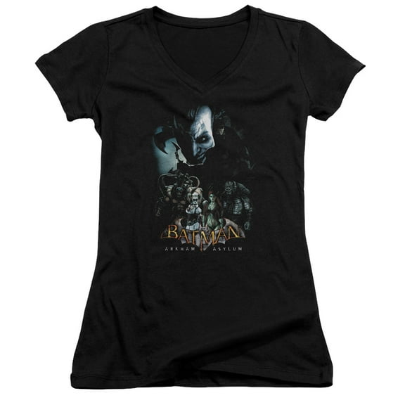 Batman Aa Five Against One Junior Women's T-Shirt V-Neck Black